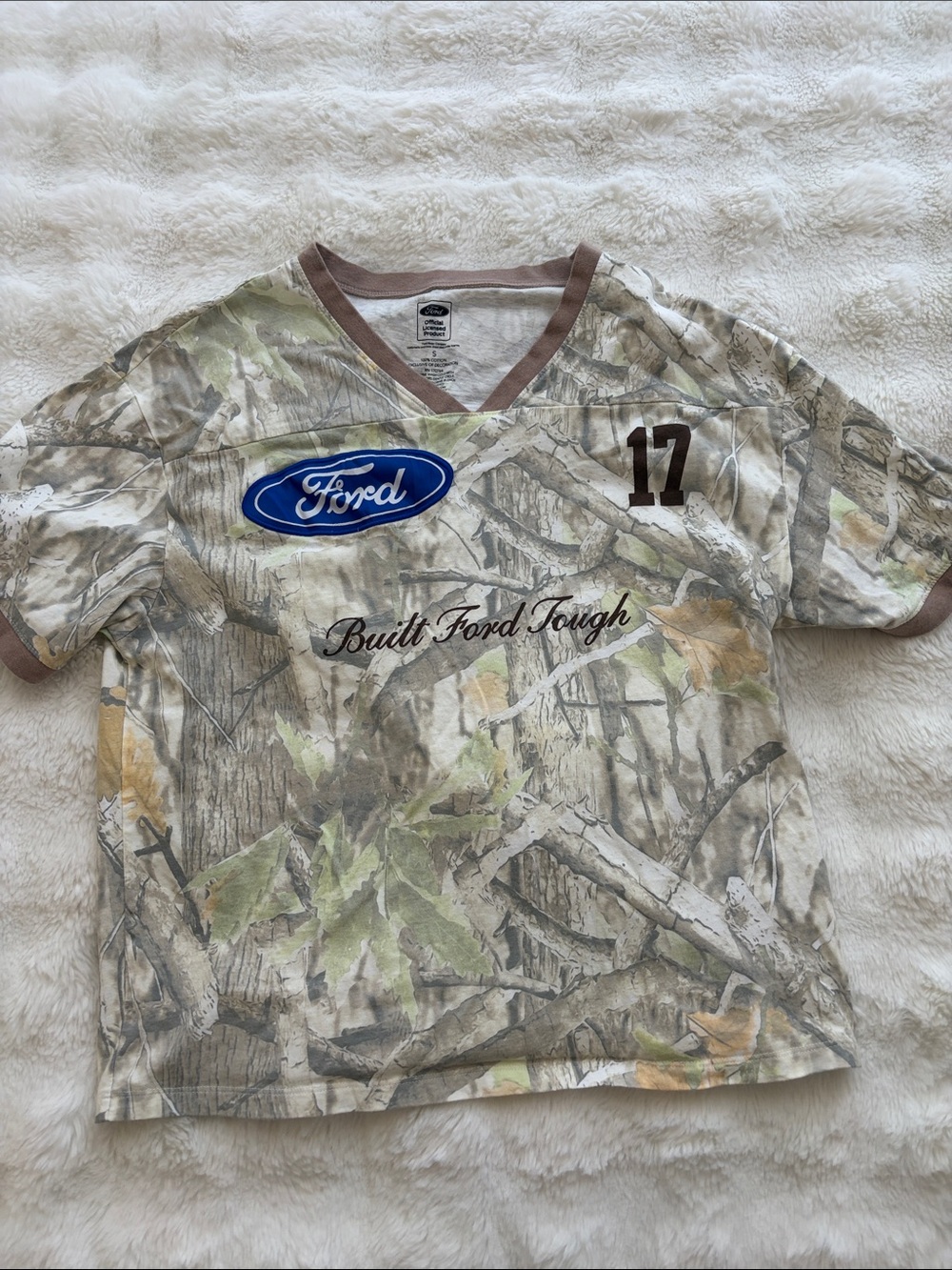 Ford Camouflage Short Sleeve Tee with 'Built Ford Tough' Script